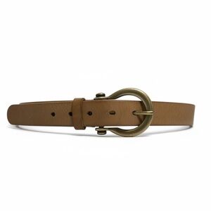 BRAVE Leather Gabino Belt In Tan / Brass